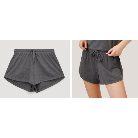 Jason Scott NWOT Heather Charcoal PJ Shorts women‎ size Small - Picture 1 of 4